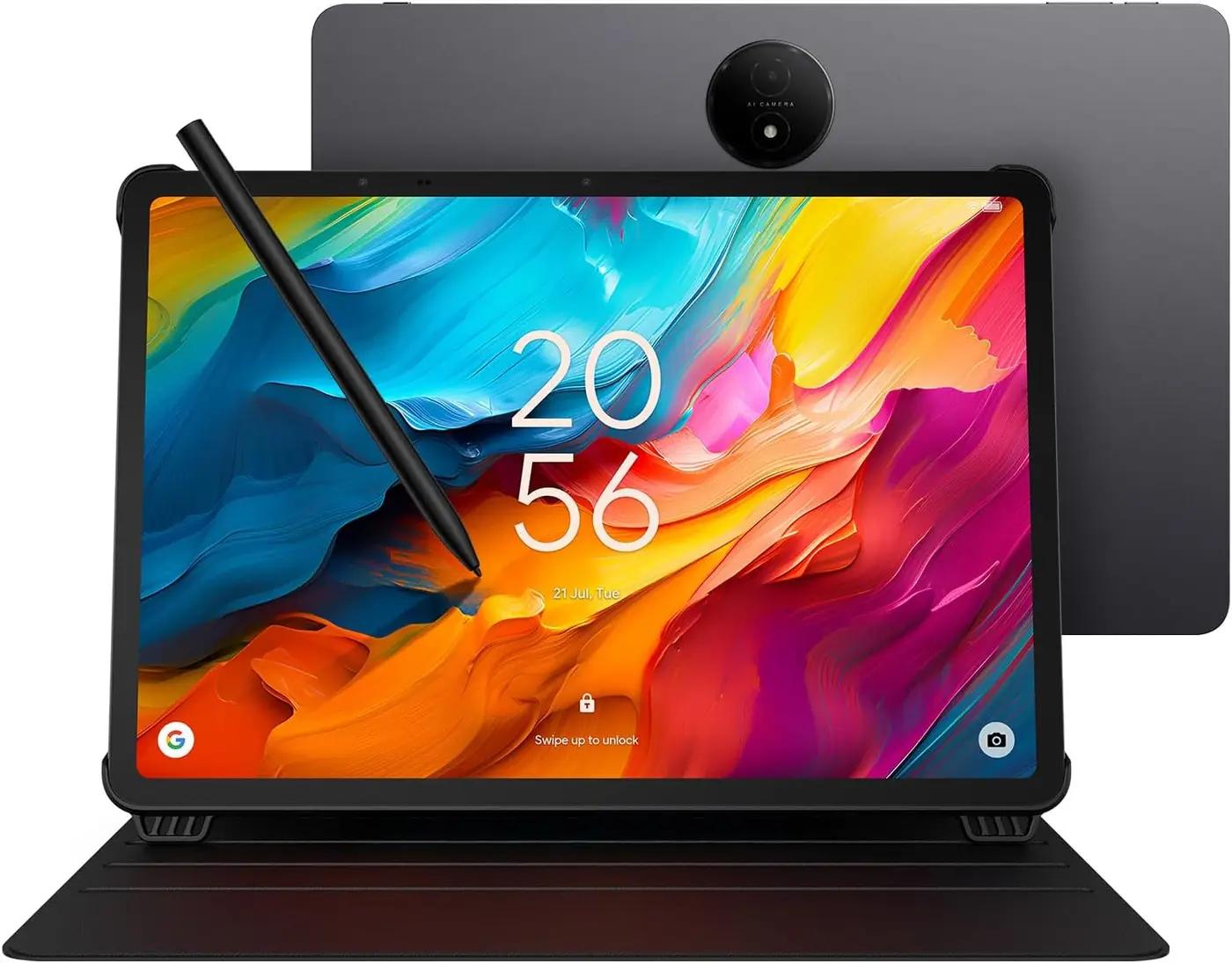 TCL NXTPAPER 14 Android Tablet, 14.3" Paper-Like Display Drawing Pad, Digital Notebook &amp; Musician Tablet with 4096-Level Stylus &amp; Flip Case, 8+8GB RAM, 256GB Storage, 10000mAh, Multi-Window, Gray