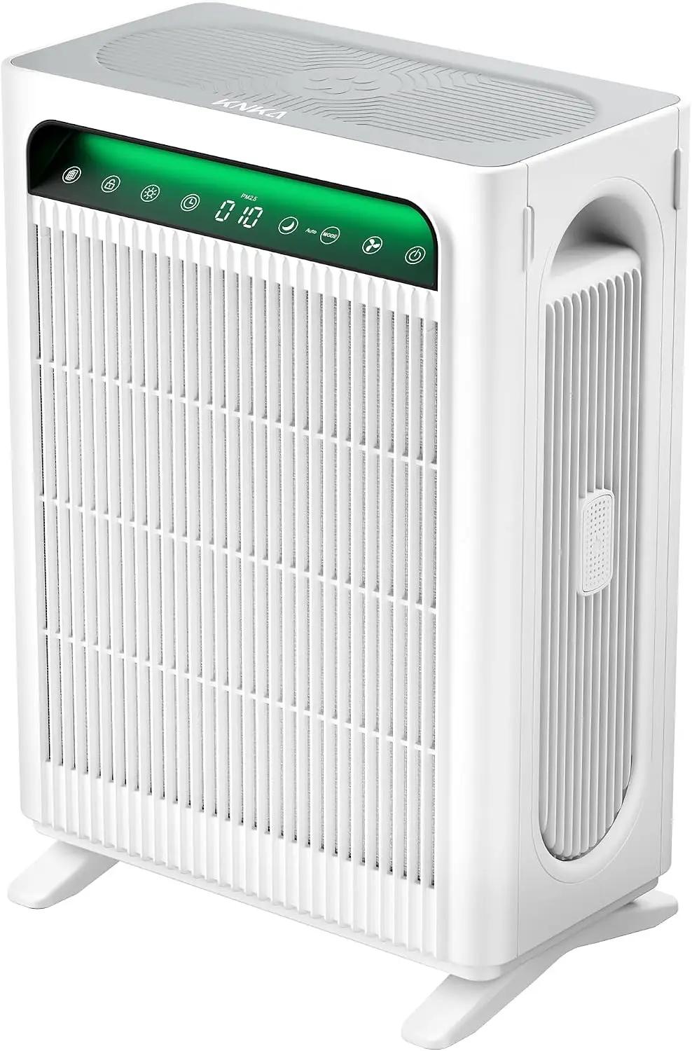 KNKA Air Purifier for Home Bedroom Large Room Up to 1,695 Ft² in 1 Hr, HEPA Air Cleaner with Washable Pre-Filter, AHAM VERIFIDE, AQI Display, ECO Mode, Pet Mode for Pets, Dust, Pollen, APH4000 Global Recycled Standard