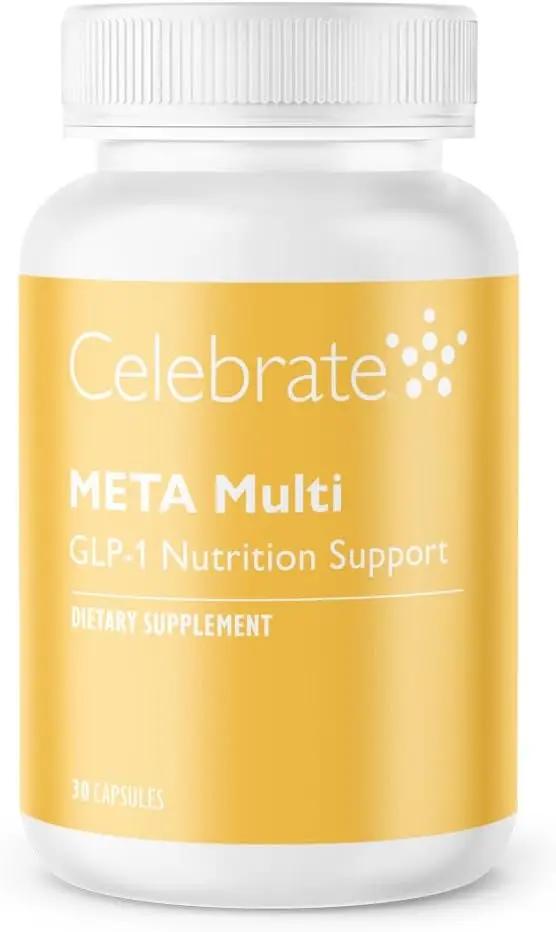 Celebrate Vitamins META Multi GLP-1 Multivitamin Weight Support – 30 Capsules – Once-Daily Supplement w Iron, Vitamin D, B12, Magnesium – GLP-1 Vitamin for Hair Loss, Fatigue &amp; Nutrient Gaps