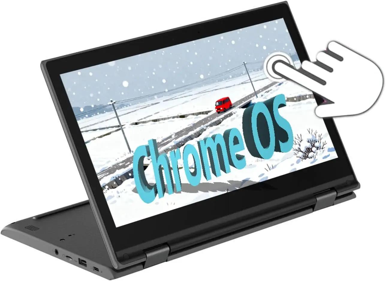 Lenovo 300E Chromebook Gen 2 2-in-1 Laptop, 11.6-inch Touchscreen Notebook for Student Education, Celeron N4020 1.1GHz, Up to 2.8GHz, 4GB RAM, 32GB SSD, Japanese Keyboard, Chrome OS (Renewed)