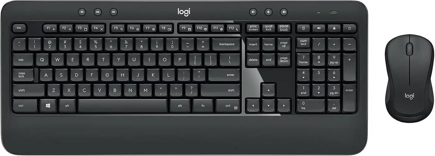 Logitech MK540 Advanced Wireless Keyboard and Mouse Combo for Windows, 2.4 GHz Unifying USB-Receiver, Multimedia Hotkeys, 3-Year Battery Life, for PC, Laptop ECOLOGO