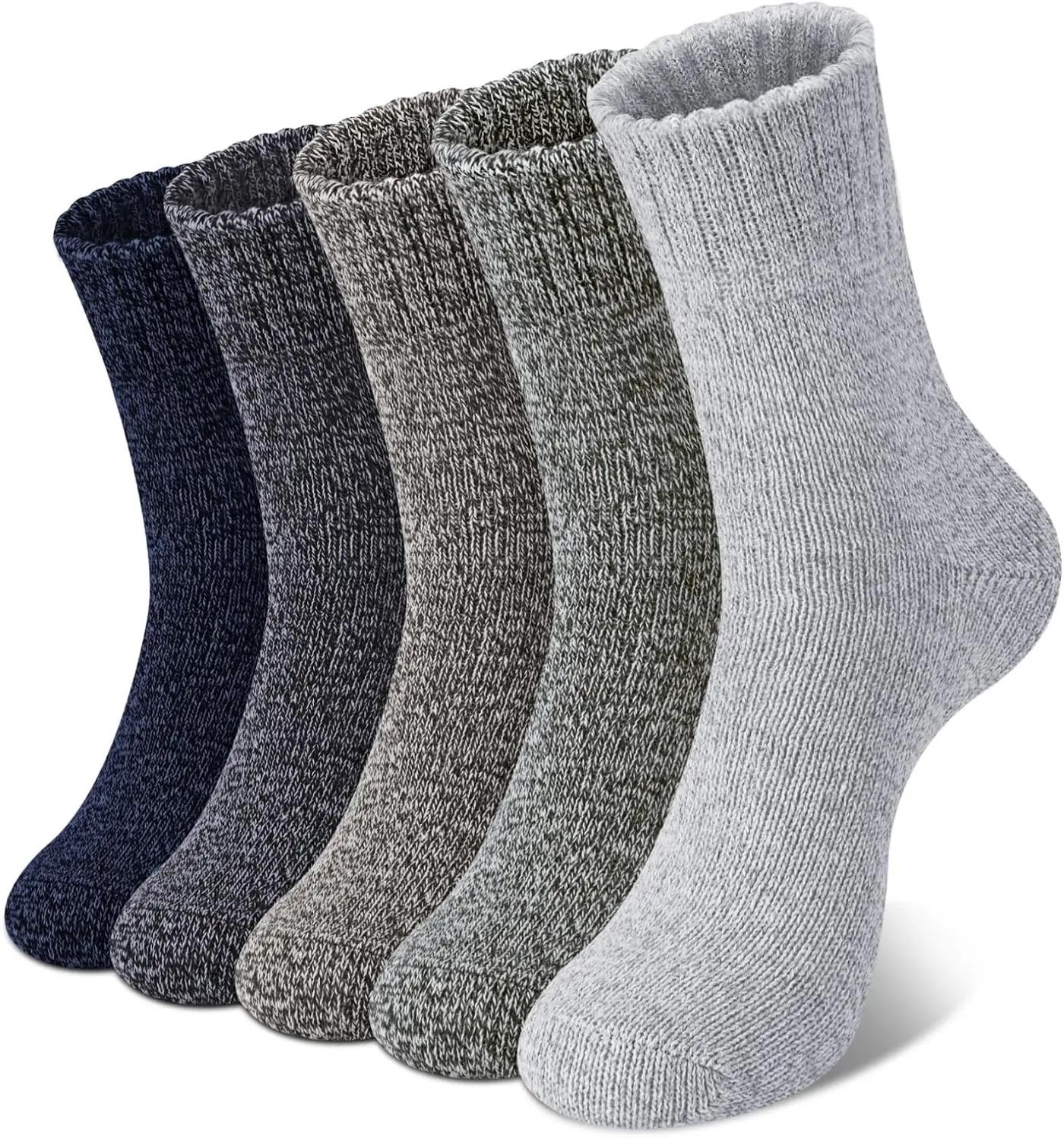 Loritta Wool Socks for Women Warm Winter Socks Knit Crew Calf Hiking Boot Sock Stocking Stuffers Gifts