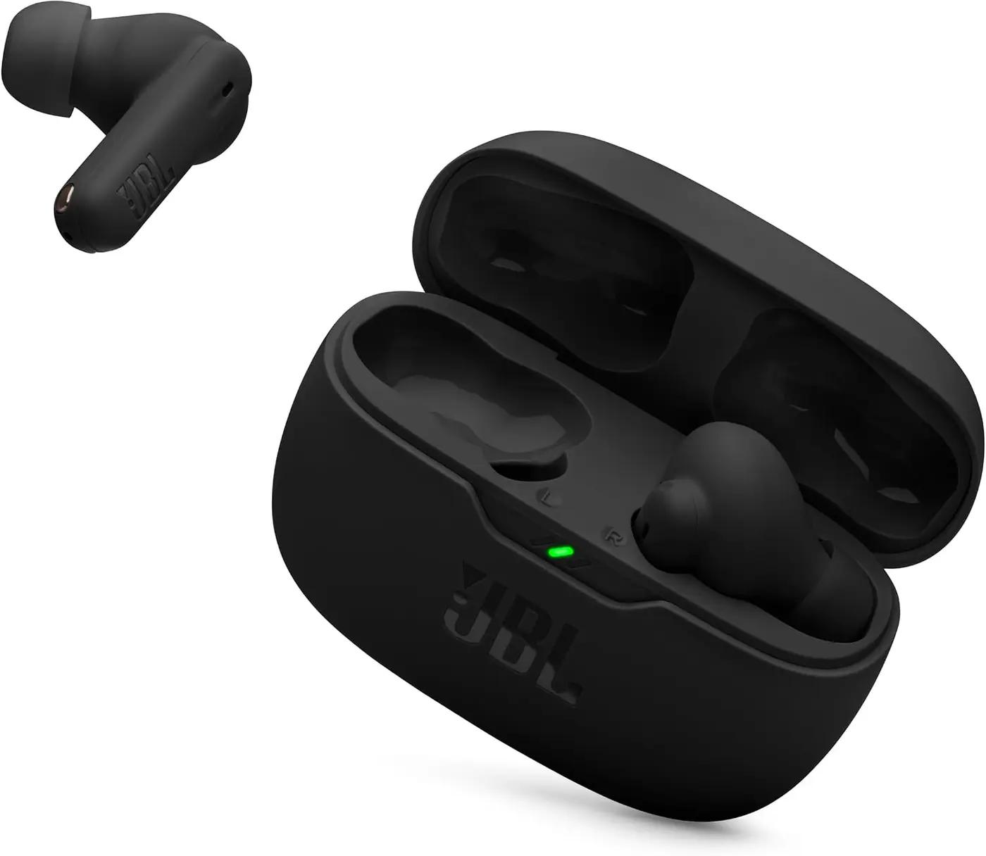 JBL Vibe Beam 2 - True Wireless Noise Cancelling Earbuds with JBL Pure Bass Sound &amp; Smart Ambient technology, 4mics for crisp, clear calls, up to 40Hrs of Playback, IP54 Dust &amp; Water resistant (Black)