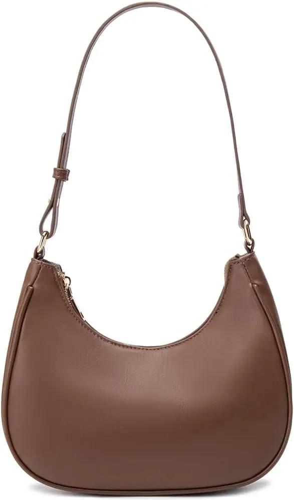WSRYDJDL Crescent Shoulder Bags for Women Cute Hobo Tote Handbag Under the Arm Purses Mini Clutch Purse with Zipper Closure