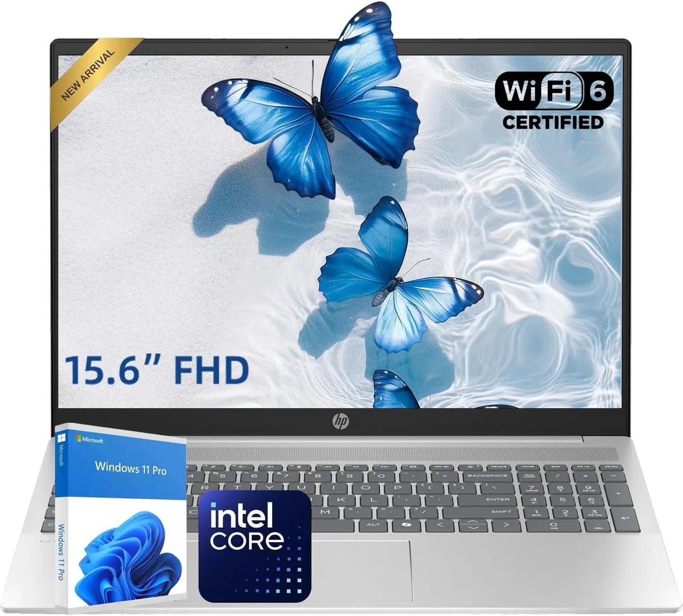 HP Latest 15.6" FHD Business Laptop, Intel Dual Core Processor Series, 16GB RAM | 256GB PCIe SSD, Wi-Fi 6, Copilot AI, SD Card Reader, Win11 Pro with Office 365 for The Web, for Work&amp;Study