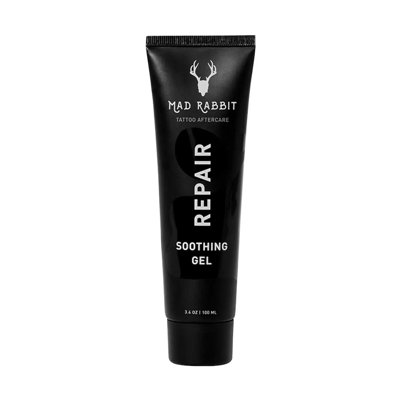Mad Rabbit Tattoo Aftercare Soothing Gel &amp; Moisturizer As Seen on Shark Tank - Premium Tattoo Supplies for New Tattoo Care, Anti-Itch - Tattoo Care Gel Made with Clean Ingredients
