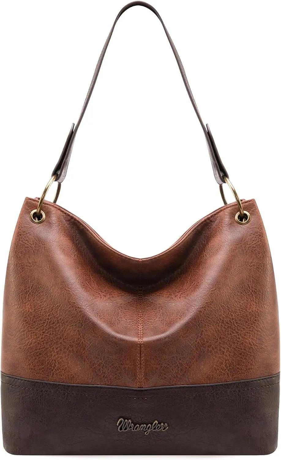 Montana West Wrangler Hobo Bags for Women Vegan Leather Top Handle Shoulder Purses and Handbags