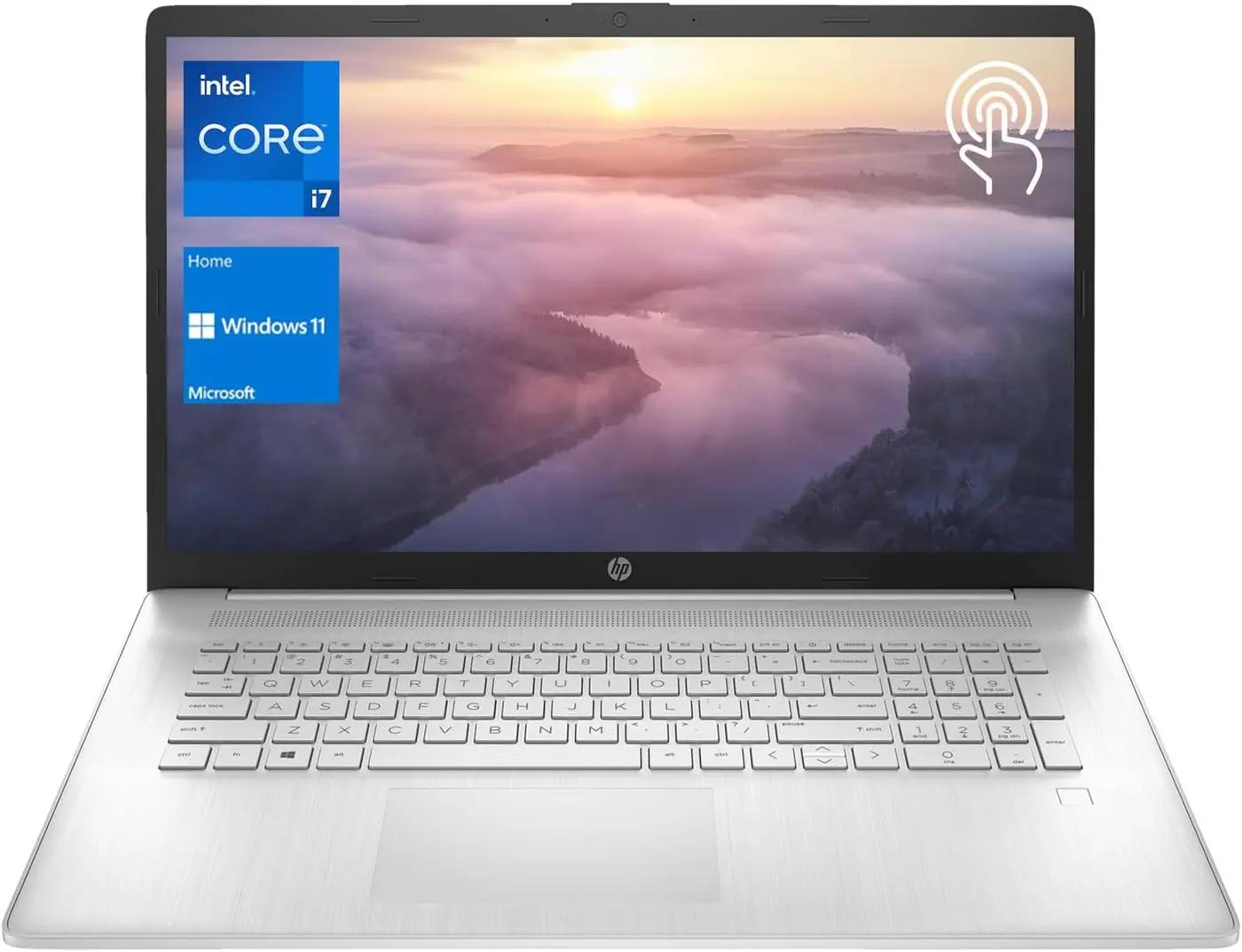 HP 2023 Latest Essential Laptop, 17.3" HD+ Touchscreen, 13th Gen Intel Core i7-1355U, 32GB RAM, 1TB PCIe SSD, Webcam, Backlit KB, FP Reader, Wi-Fi 6, Windows 11 Home