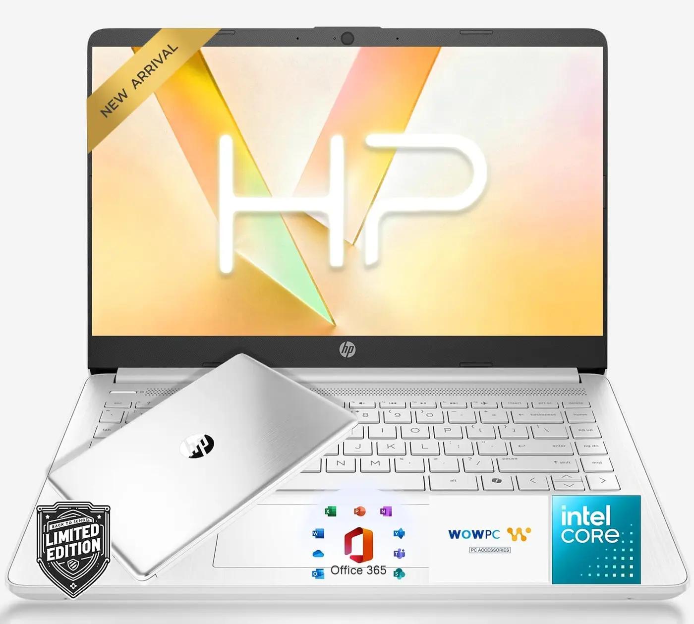 HP Ultrabook Laptop with Copilot AI • 2026 Edition • Latest Intel 4-Core N150 CPU • 128GB SSD + 1TB Cloud Storage • Microsoft 365 • Windows 11 • Thin &amp; Portable • w/o Mouse