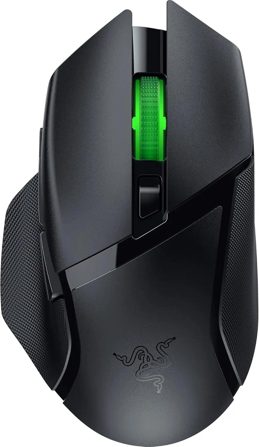 Razer Basilisk V3 X HyperSpeed Customizable Wireless Gaming Mouse: Mechanical Switches Gen-2-5G Advanced 18K Optical Sensor - Chroma RGB - 9 Programmable Controls - 285 Hr Battery - Classic Black ECOLOGO
