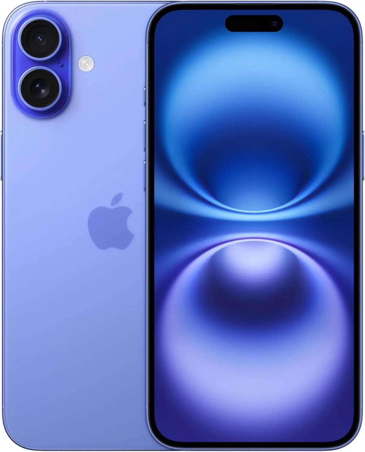 Apple iPhone 16, 128GB, Ultramarine - Unlocked (Renewed)
