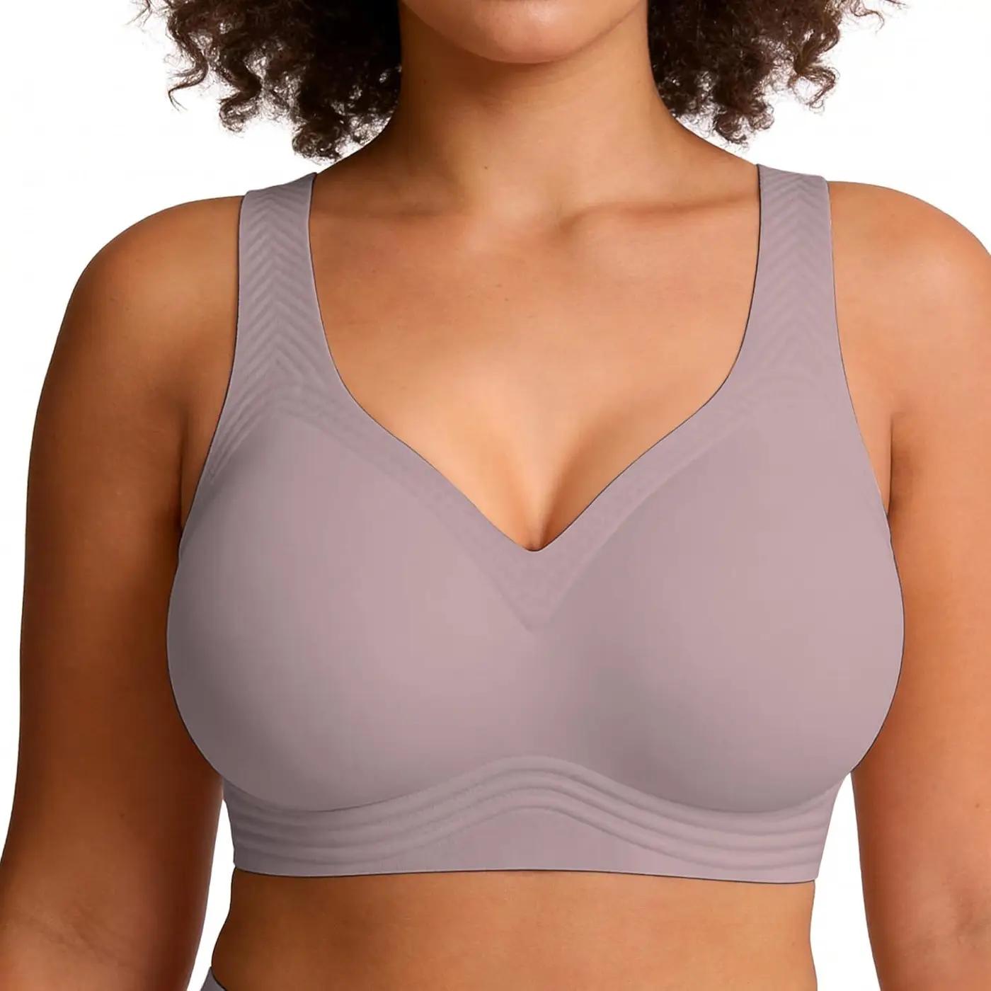 Soft Intention Jelly Wireless Bra Seamless Push Up Full Coverage Supportive Everyday Sport T-Shirt Bra Regular &amp; Plus Size