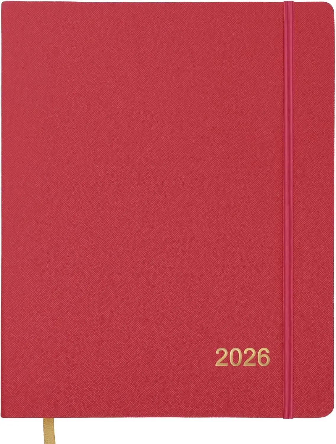 2026 Textured Cover Weekly Monthly Planner, 8"x10": 14 Months (November 2025 - December 2026) / 2026 Calendar / 2026 Weekly Calendar/Weekly Planner Organizer (Pink)