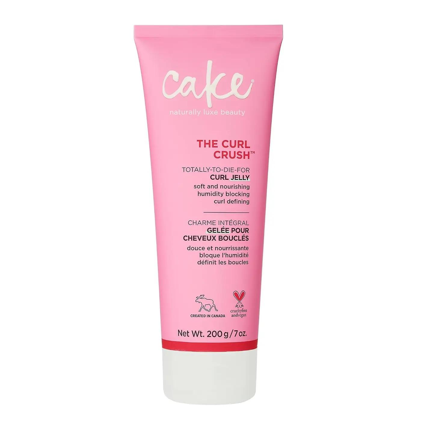 Cake Beauty Curl Jelly, The Curl Crush – Moisturizes &amp; Nourishes Curls - Lightweight for Soft Hold &amp; Shiny Finish - Humidity Blocking For Frizz Control - For Curly Hair- 7 oz / 200g