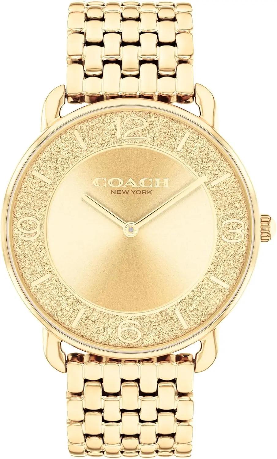 Coach Elliot Women's 2H Quartz Watch - Stainless Steel Bracelet - Water Resistant up to 3ATM/30 Meters - Premium Fashion - Classic Minimalist Design for Everyday Wear - 28mm