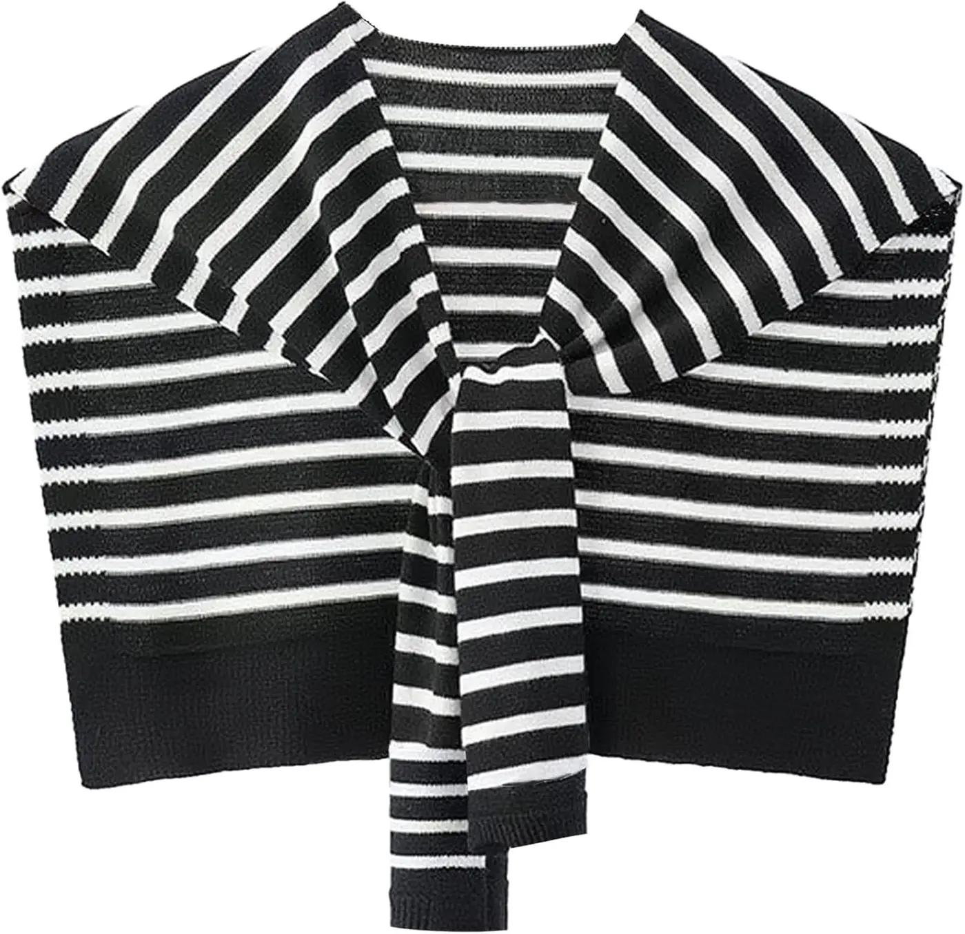 WaJuemy Sweater Shawl Wraps for Women Sweater Knitted Knotted Shawls Travel Casual Scarf Cape Shoulder Tops Fashion Wrap