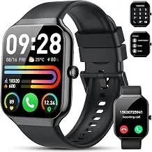 Smart Watch(Answer/Make Call BT5.4), 2026 New Smartwatch for Men Women, 1.96" HD Touch Fitness Watch with 110+ Sport Modes/Heart Rate/Sleep Monitor/Pedometer, IP68 Waterproof Fitness Activity Tracker