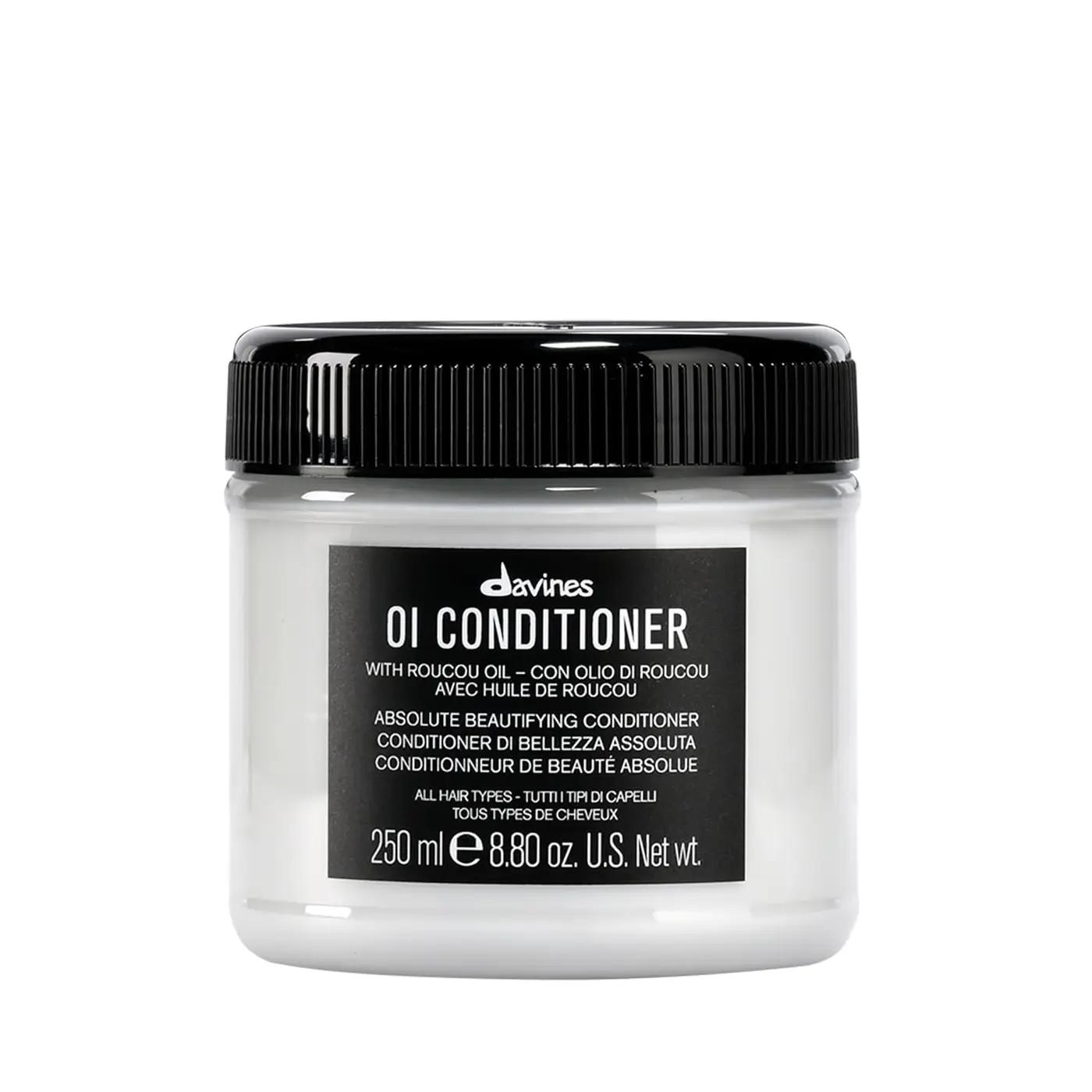 Davines OI Conditioner, Rich Creamy Hydrating Conditioner for All Hair Types - Accelerates Drying, Protects Structure &amp; Adds Shine with Antioxidant Roucou Oil - Softens &amp; Detangles, 8.45 Fl Oz