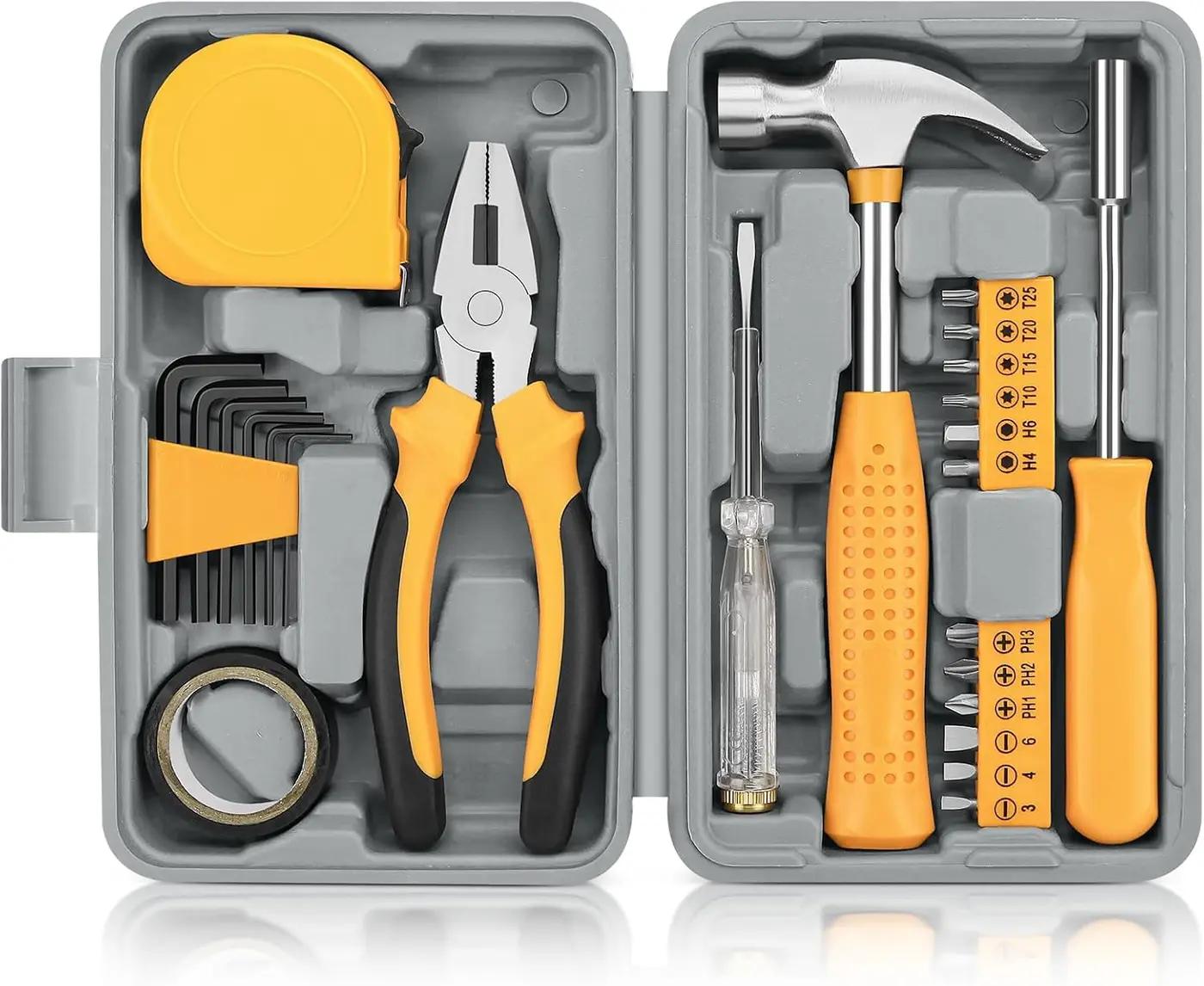 24pcs Home DIY Tool Kit for Household, Office &amp; Garage - General Repair Small Hand Tool Set with Storage Case