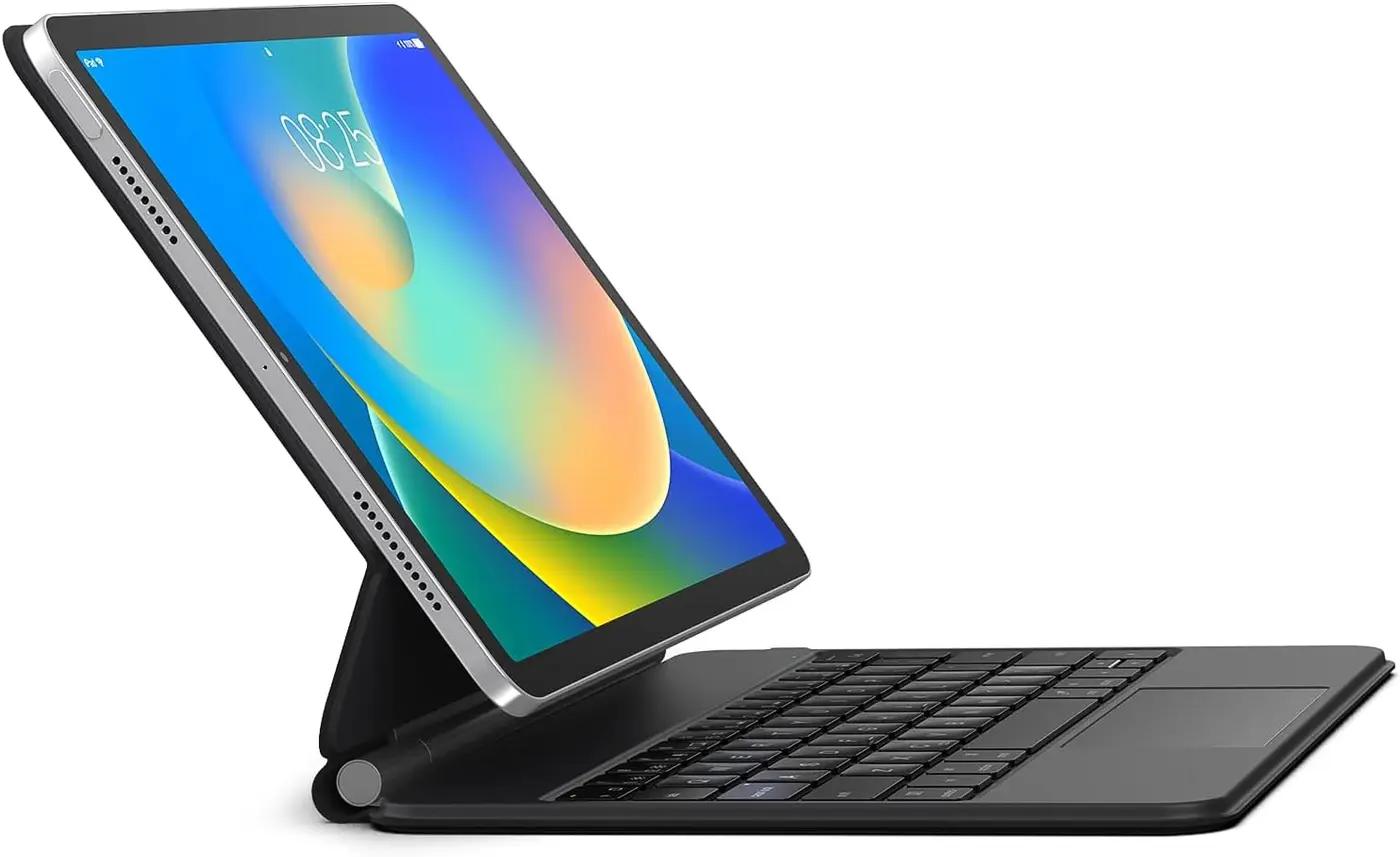 runelk Keyboard Case for iPad 10th Generation 2022 &amp; 11th (A16, 2025) – Magic-Style Keyboard with Multi-Touch Trackpad – Floating Cantilever Stand – Magnetic Case for iPad 10.9 inch 10th / 11th Gen.