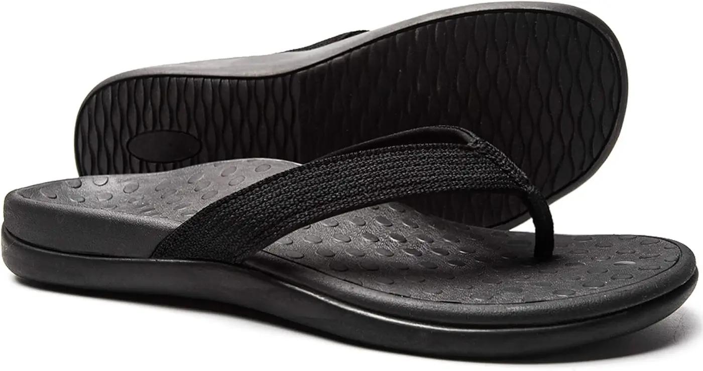 LLSOARSS Plantar Fasciitis Feet Sandal with Arch Support - Best Orthotic flip Flops for Flat Feet，Heel Pain- for Women